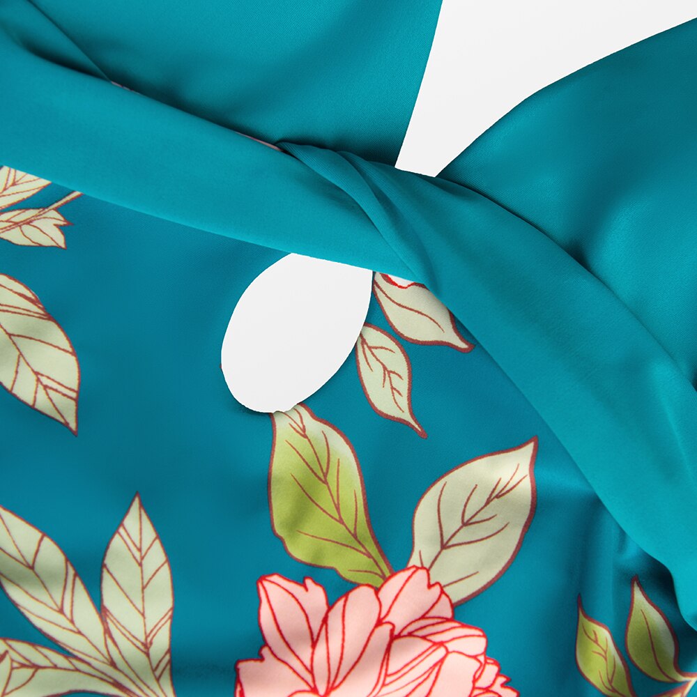 Traje de Baño con Espalda Cruzada en Verde Azulado Cristal - Una Pieza