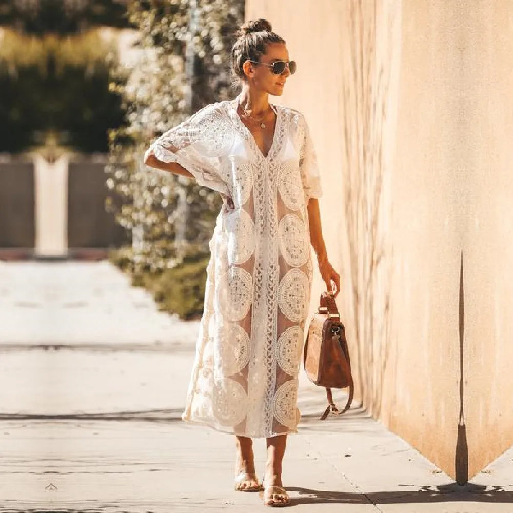 Bohemian kaftan dress hotsell