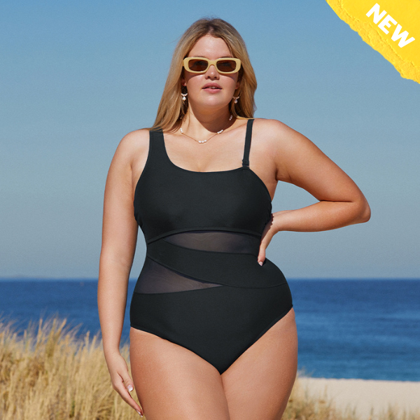 Cold shoulder plus size swimsuit online