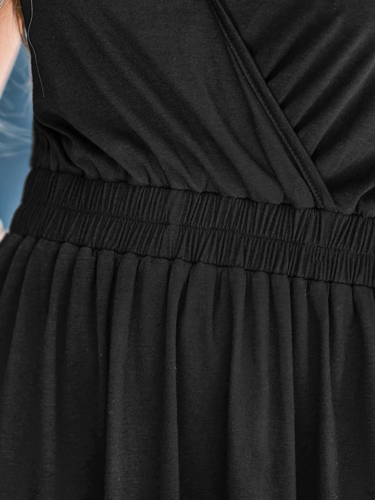 Minivestido con Cuello Corto y Espalda Descubierta de Tiras Delgadas