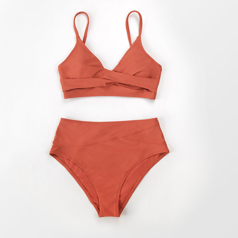 Marsala Twist Bikini - High Waist