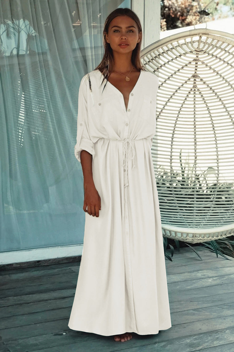 White deals maxi kimono