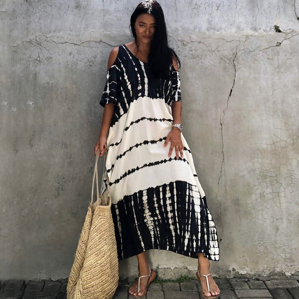 Cover-Up Boho Patterned Fringed Long Kimono Carfigan on White Background