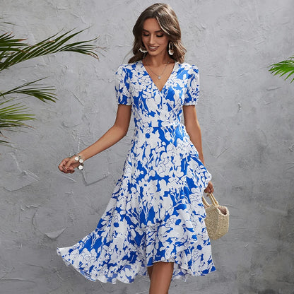 Floral Napoli V-Neck Dress