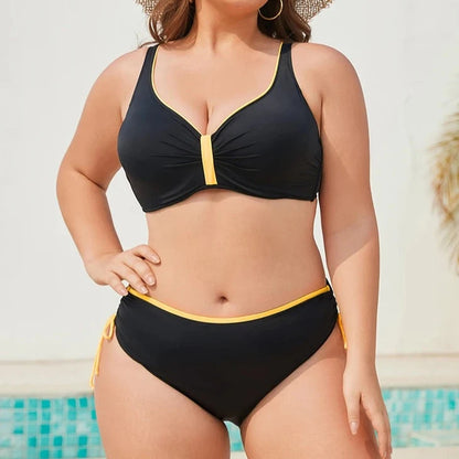 Black Bikini with Underwire and Push-Up - High Waist