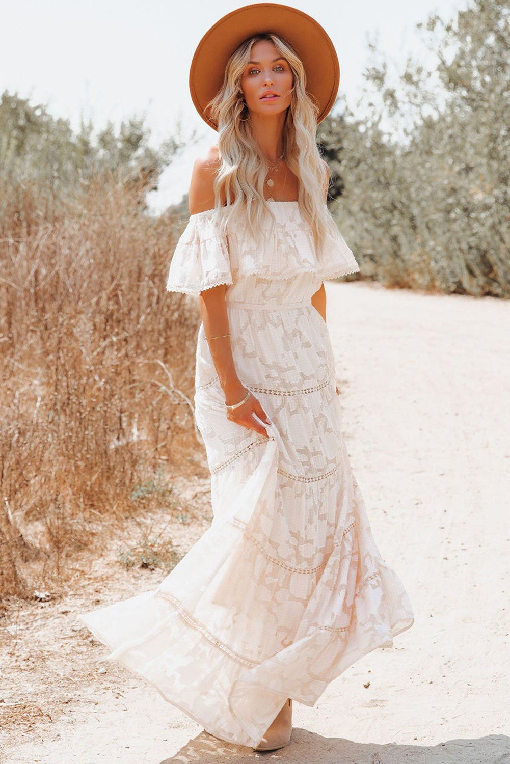 White top bohemian sundress