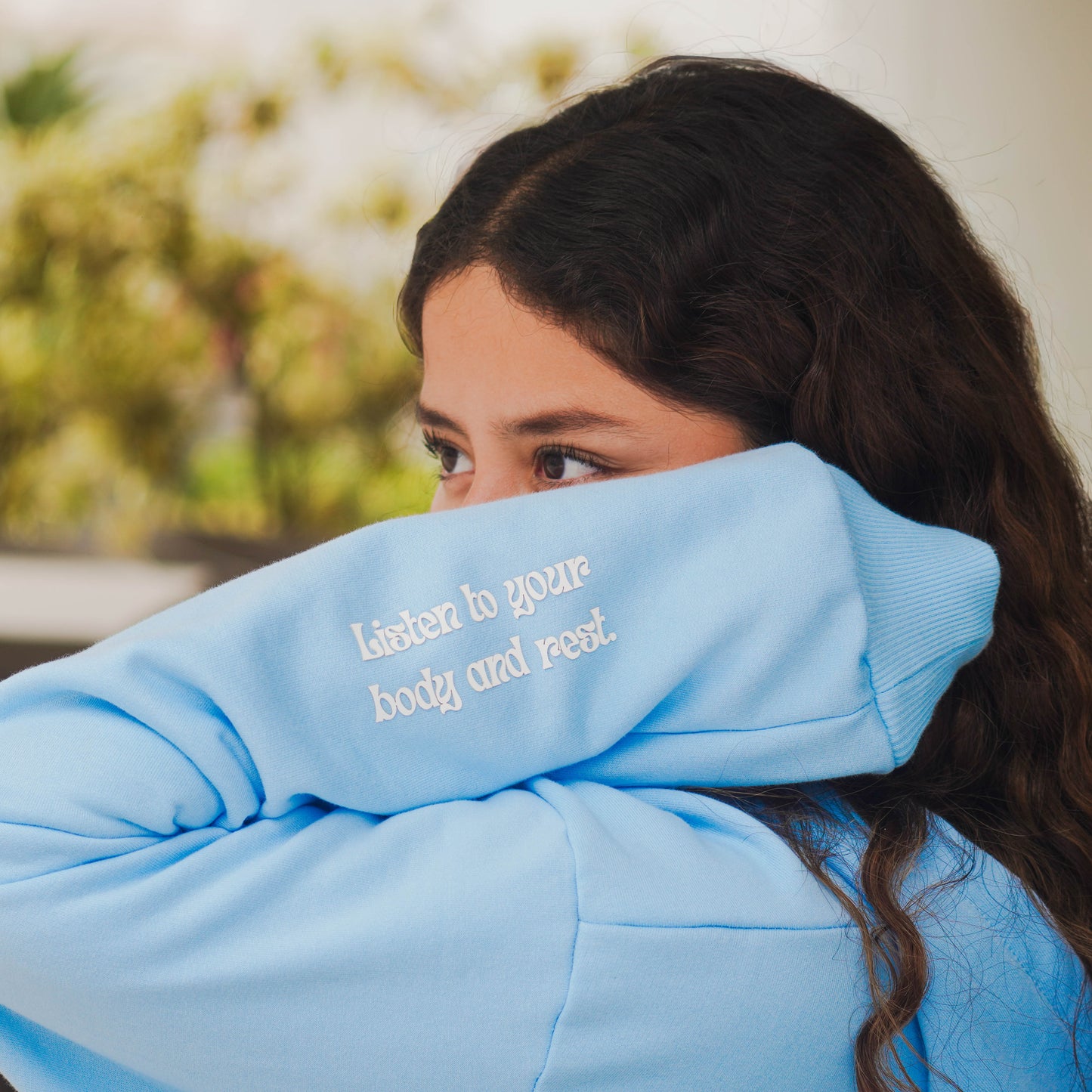 Polera Oversize Celeste "Ocean Breeze"