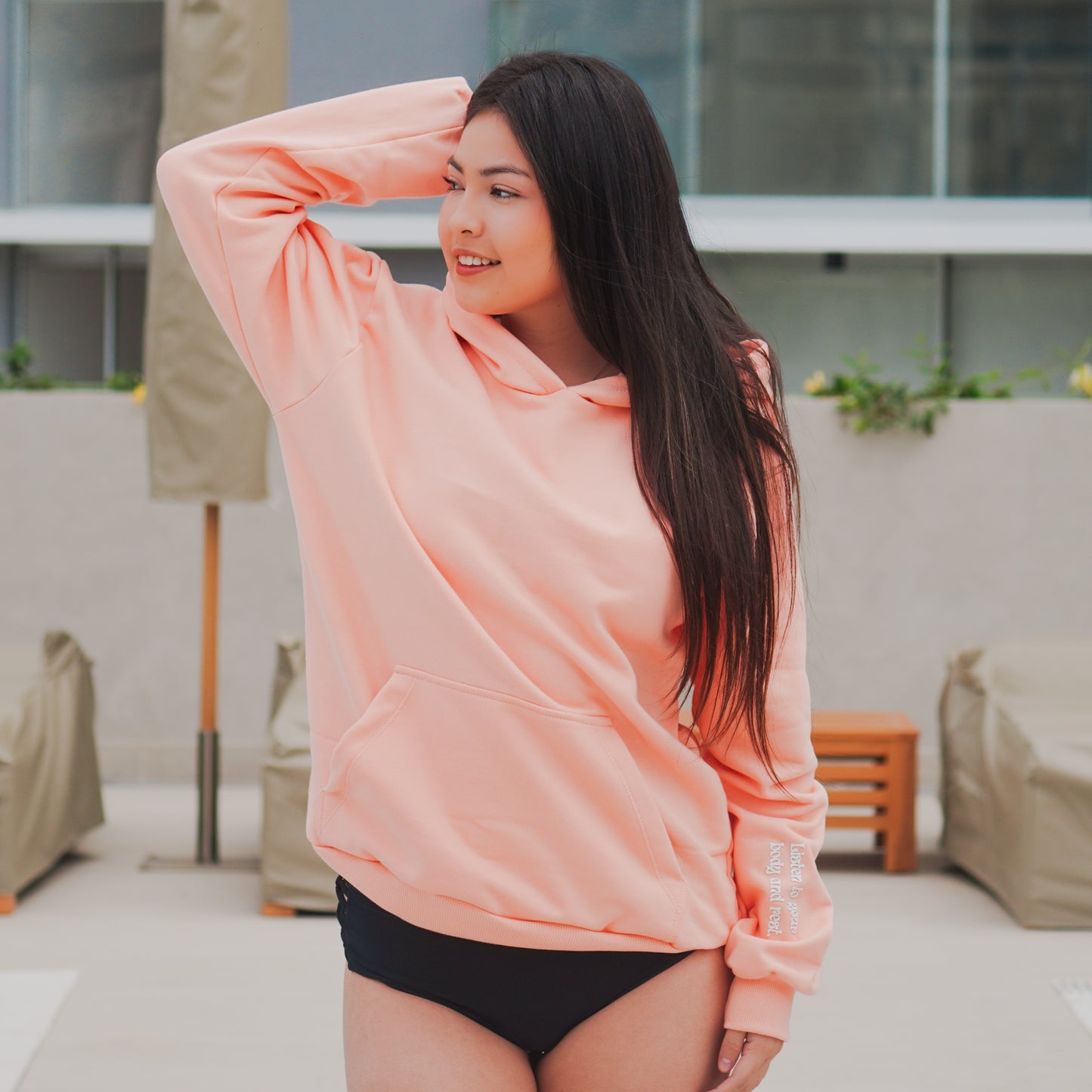 Polera Oversize Durazno "Sunset Coral"