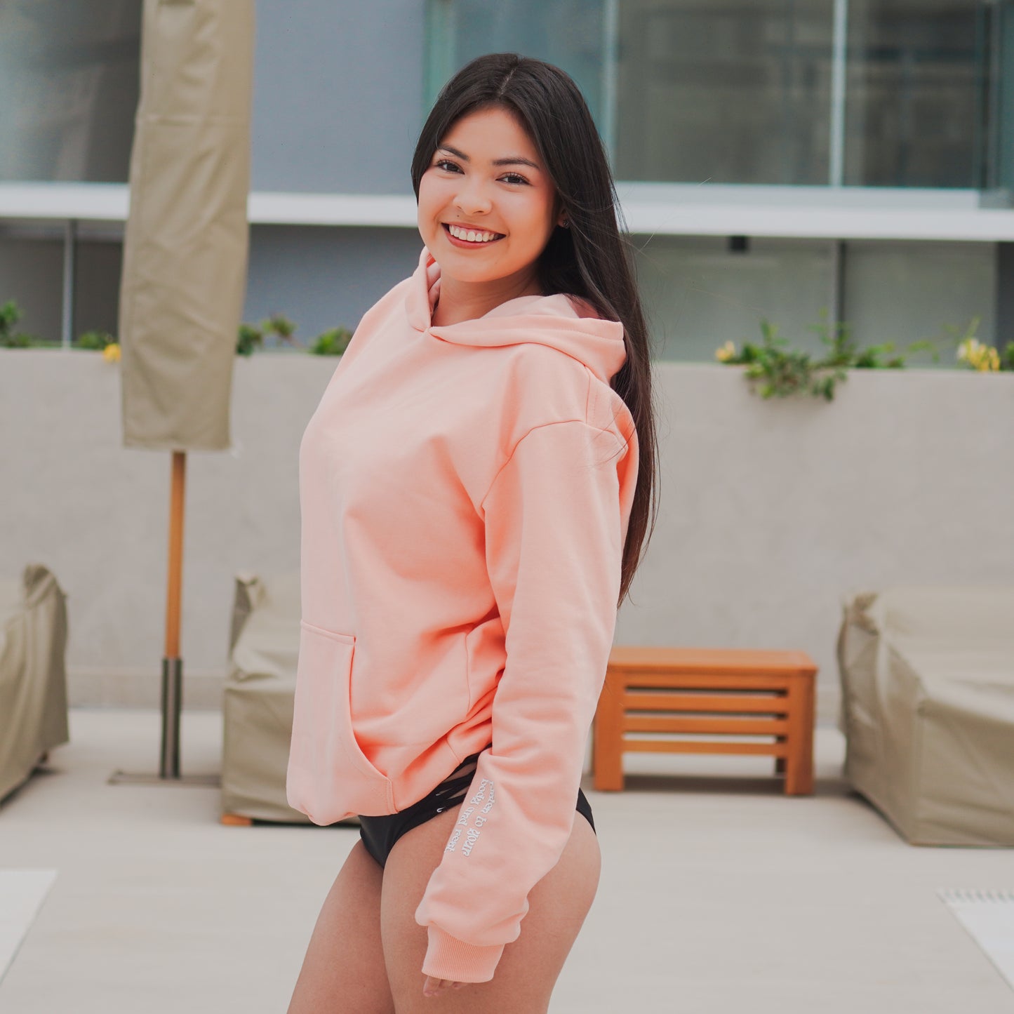 Polera Oversize Durazno "Sunset Coral"