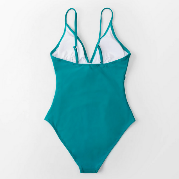 Light Blue Bright Day Shirring Swimsuit - One Piece