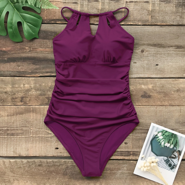 Solid Color Backless Swimsuit - One Piece – Mocca Beach Store