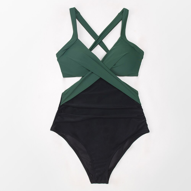 Olive green one piece swimsuit shop