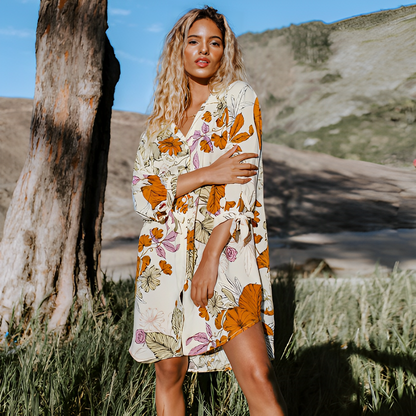 Oaklyn Floral Button Shirt Dress