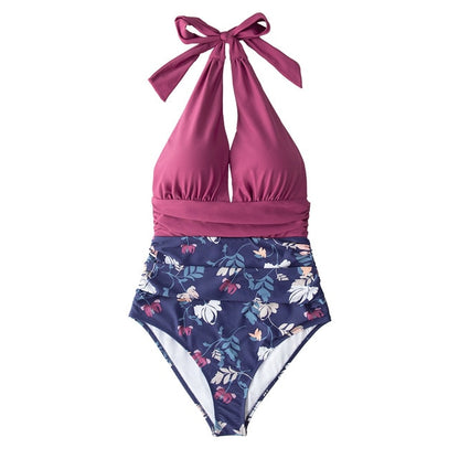 Keeping You Purple Floral Swimsuit - One Piece
